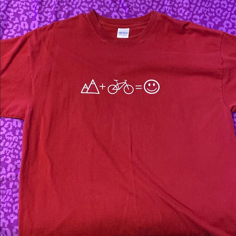 Red mountain biking shirt